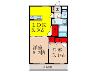 シャーメゾンわかばの物件間取画像